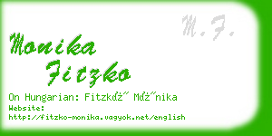 monika fitzko business card